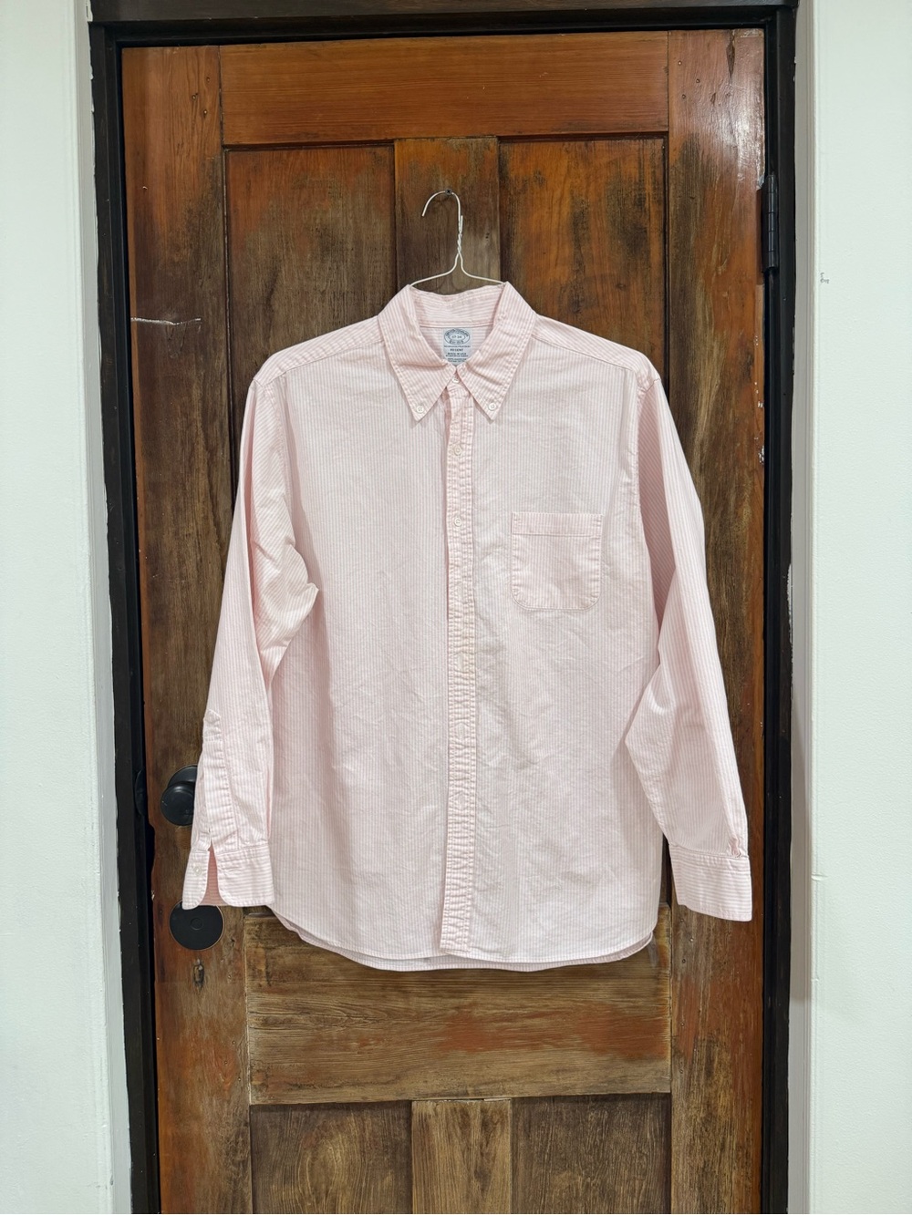 Brooks Brothers Pale Pink Long-Sleeve Button-Up Shirt